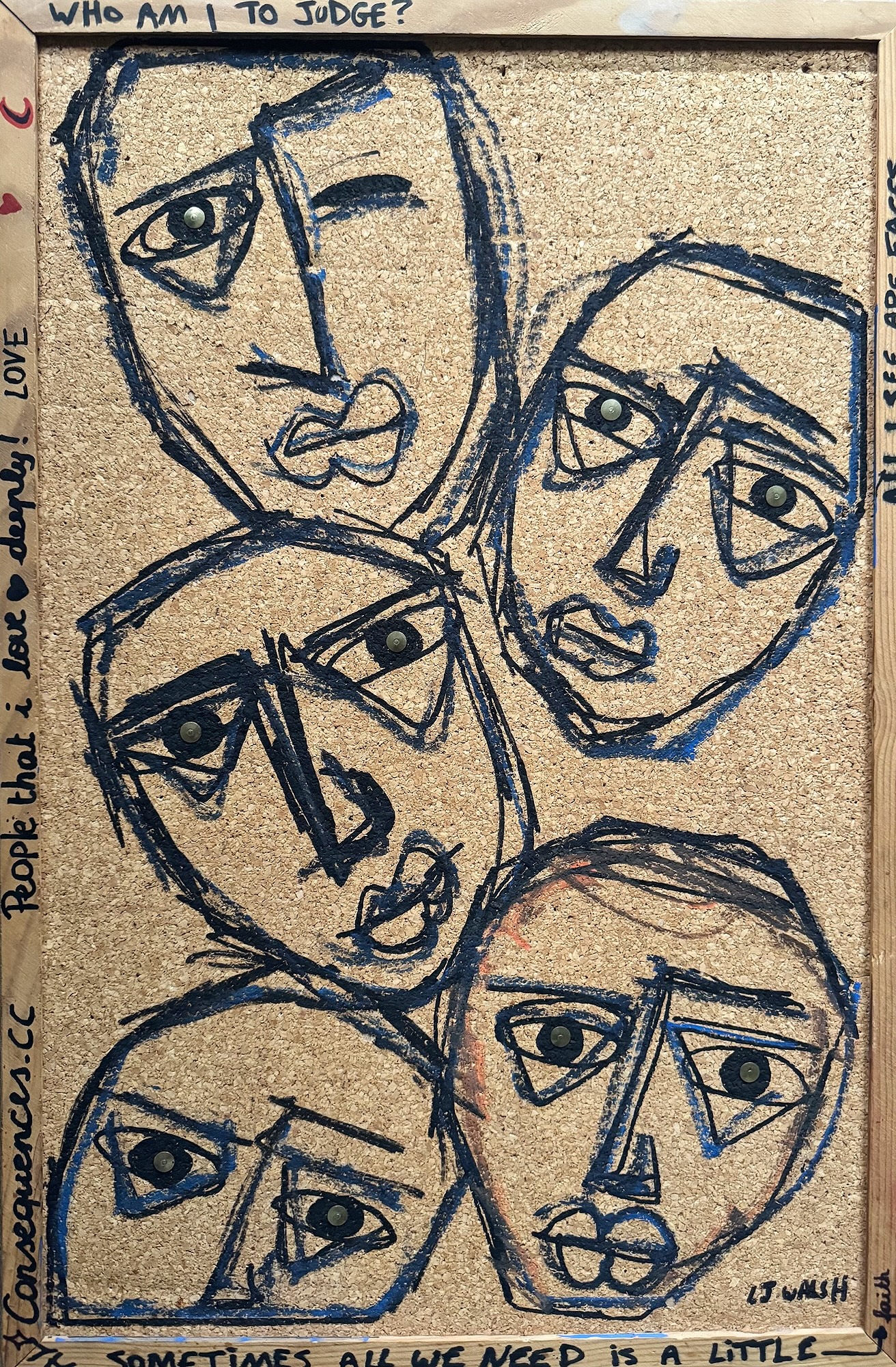 All I See Are Faces, detail 1