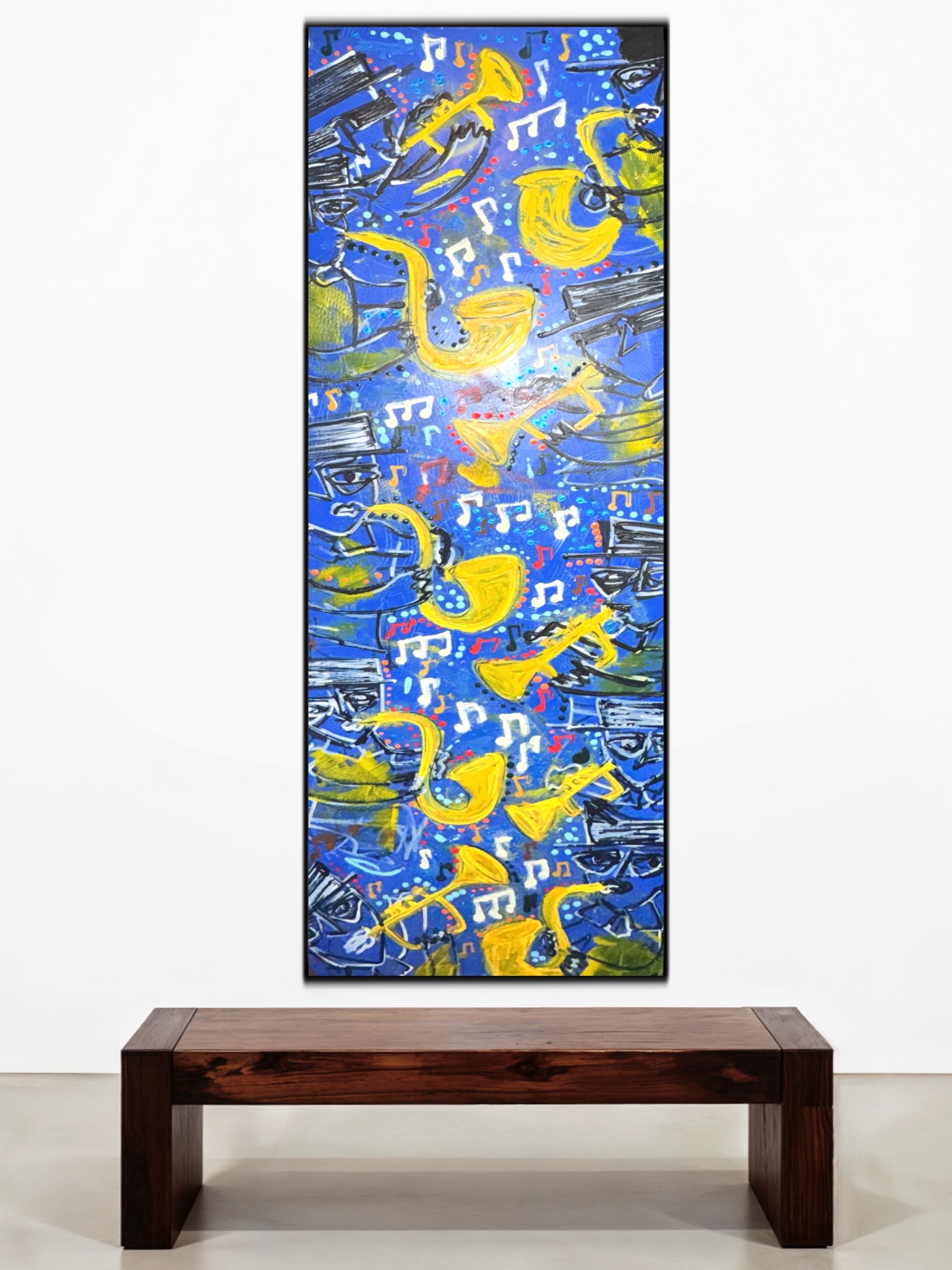 Blues, Acrylic on wood panel
