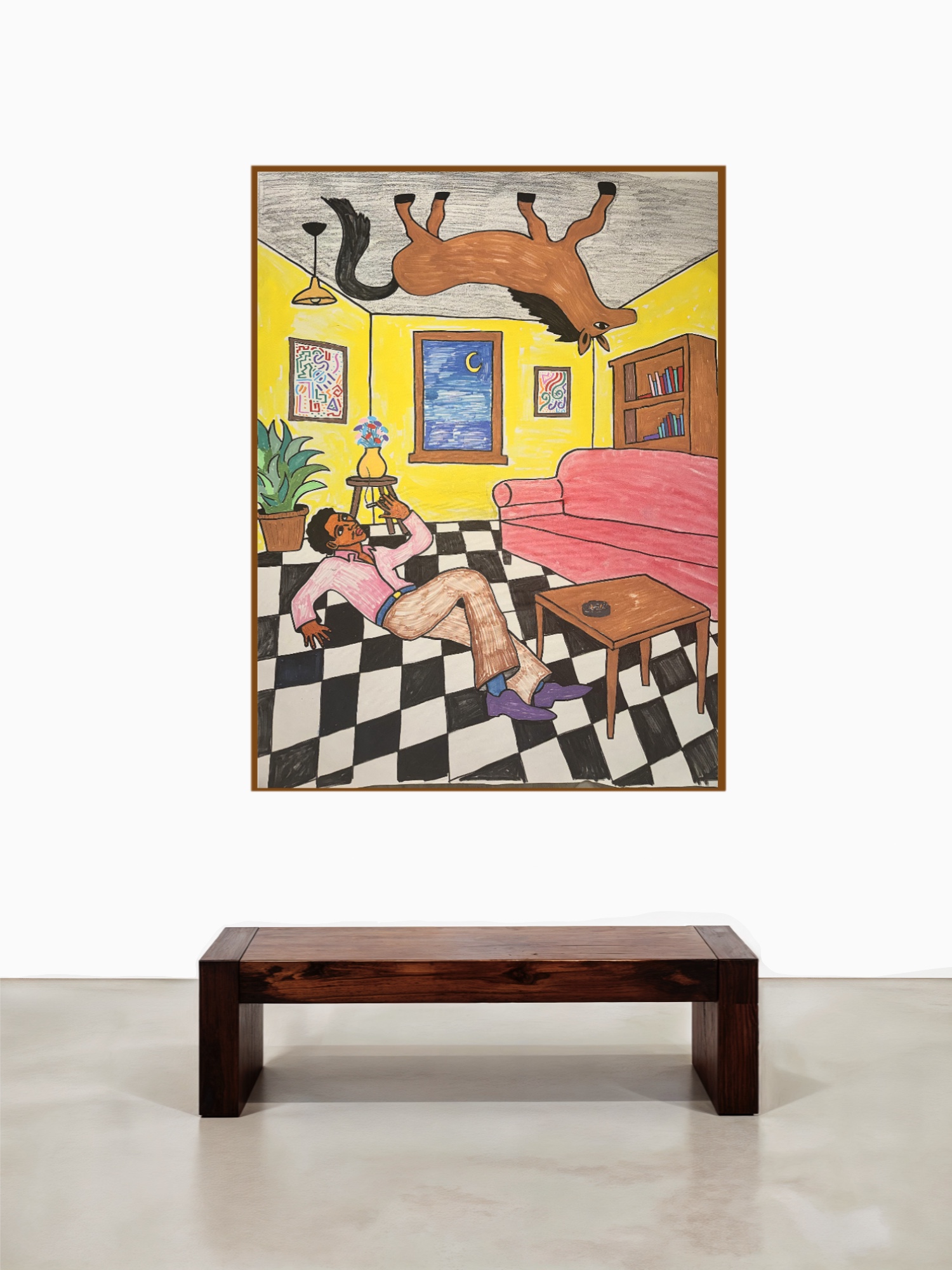 Horse on Ceiling, Acrylic on canvas