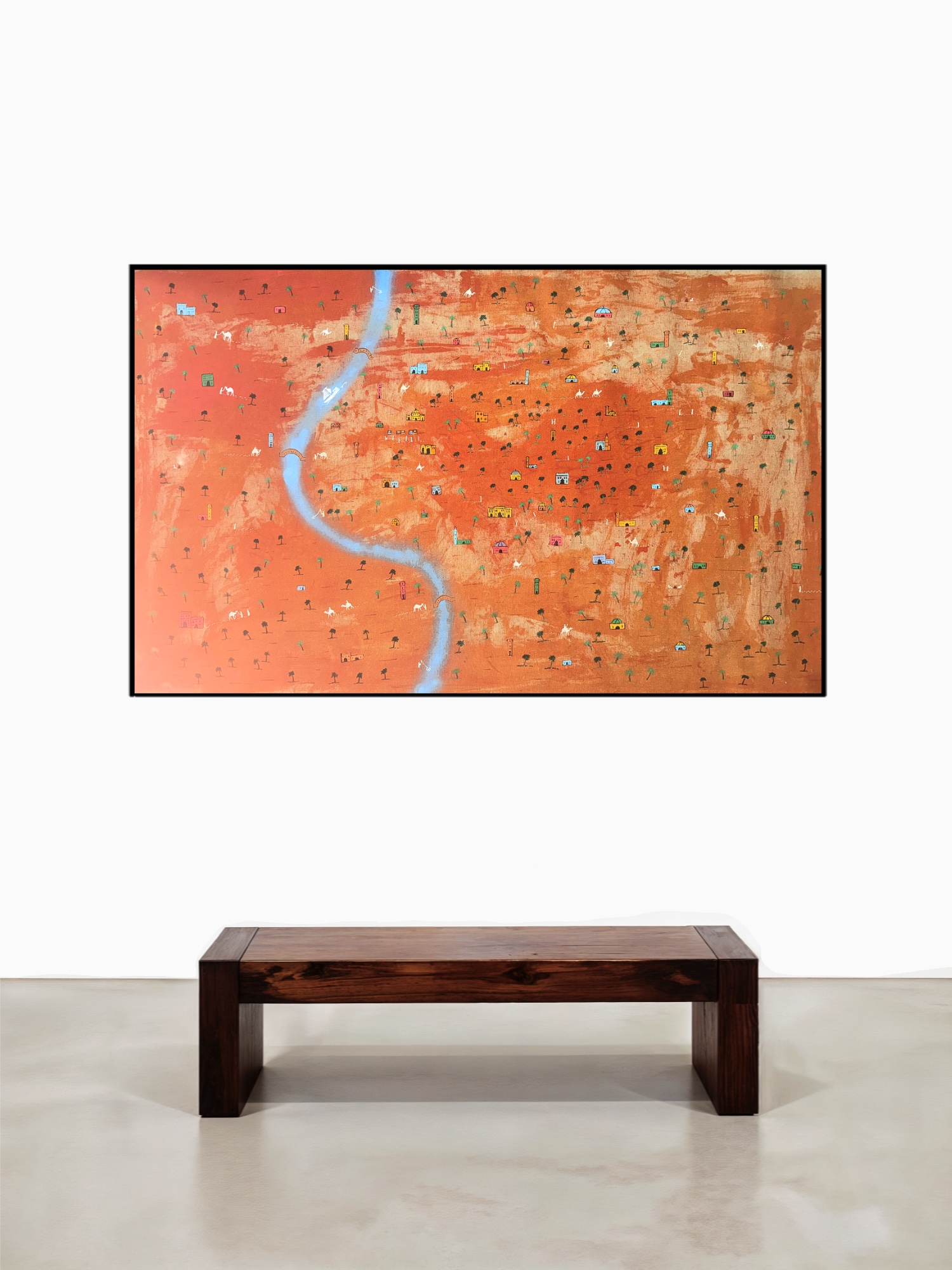 Riverside, Acrylic on canvas