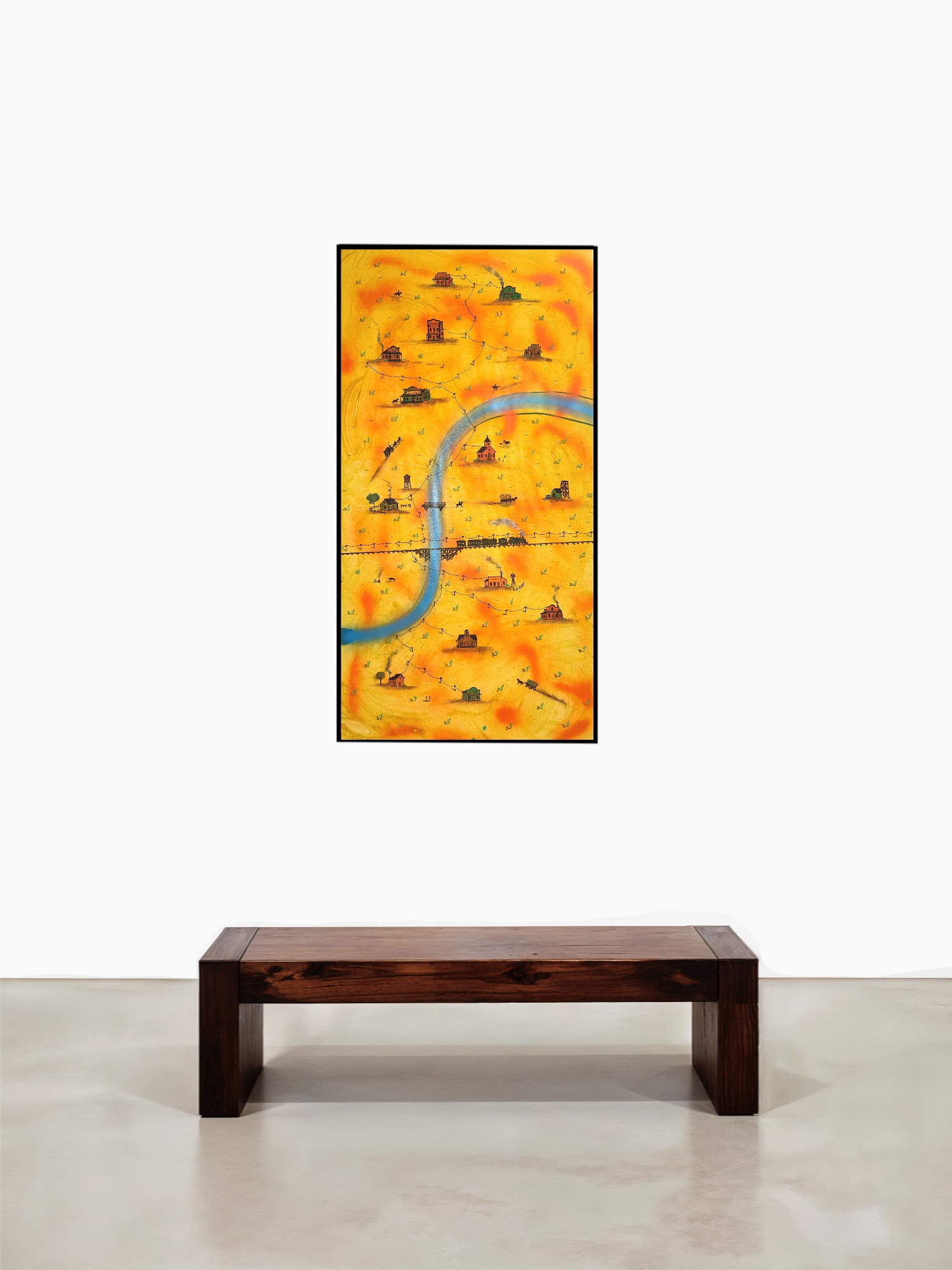 The Long Wire, Acrylic on canvas